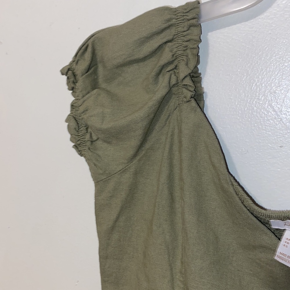 Green Ruched Top - Picture 3 of 5